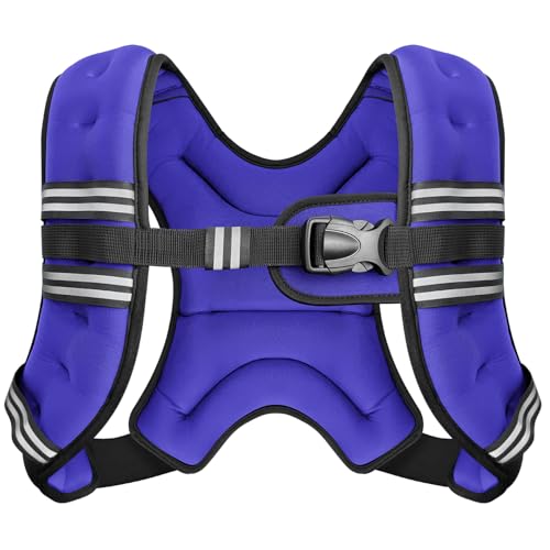 Weighted Vest Reflective Stripe Adjustable Buckle Comfortable Durable 10lb Unisex