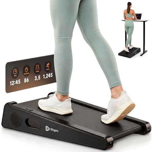 Compact Walking Pad Treadmill with Incline Adjustable Handlebar Blue LP-PCRM-BLU-VC