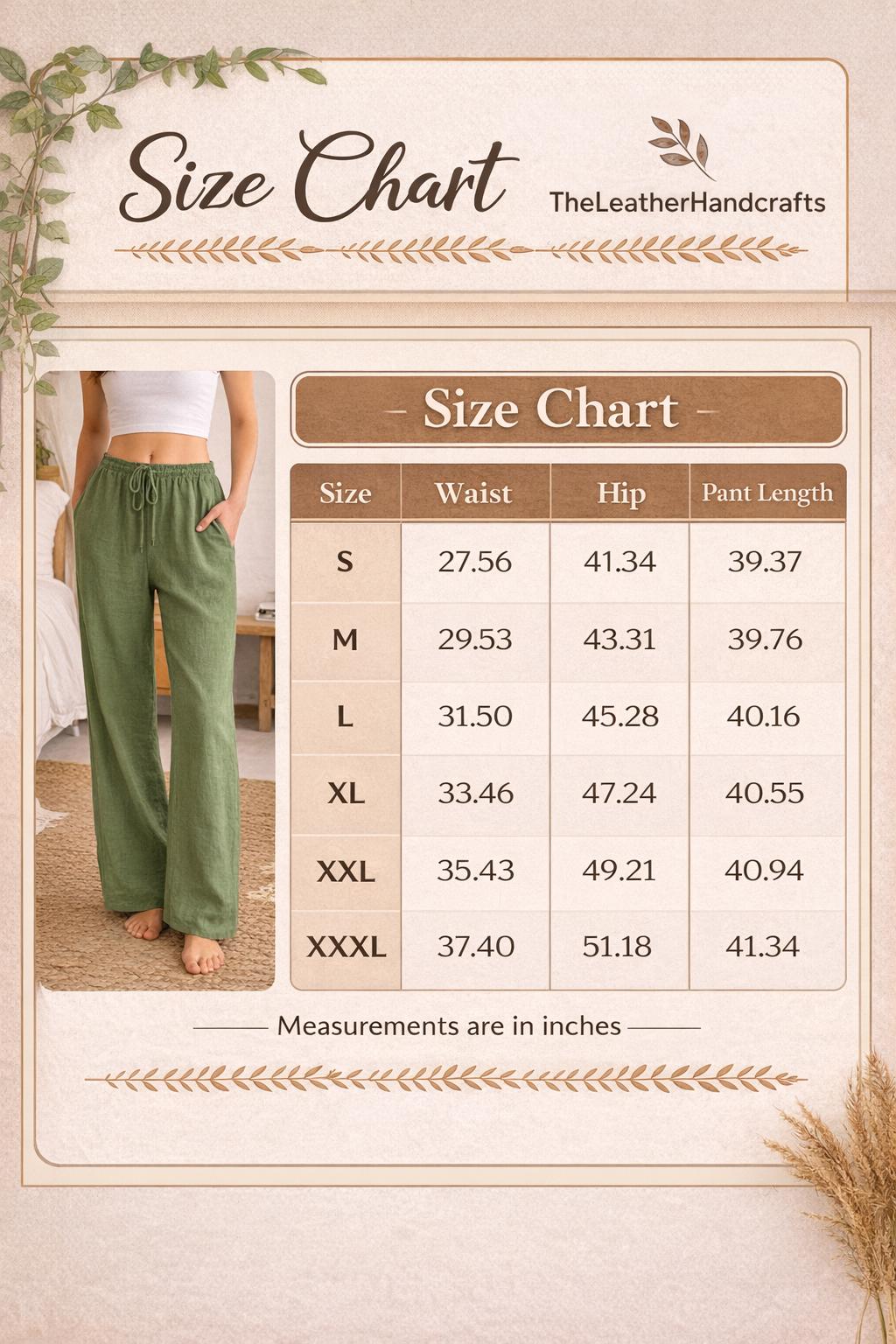 Linen Trousers Women Relaxed Fit Drawstring Wide Leg Pants