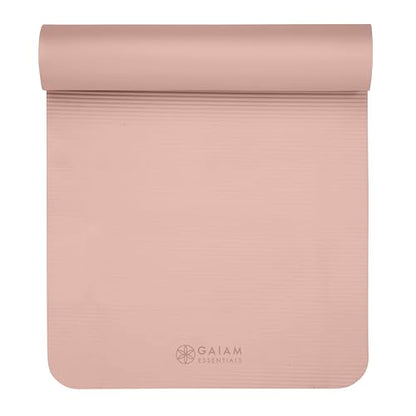 Thick Yoga Mat Pilates Exercise 0.4in Workout Mat with Carrying Strap Green