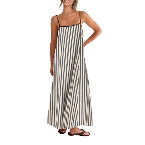 Shy Velvet Linen Maxi Dress Contrast Spaghetti Strap Backless Summer