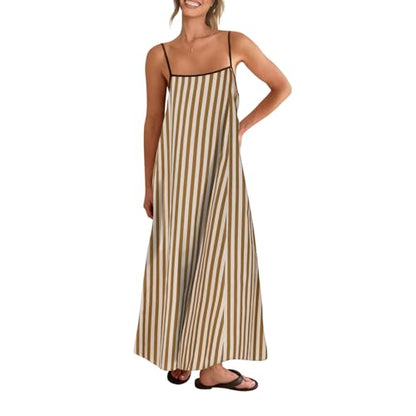 Shy Velvet Linen Maxi Dress Contrast Spaghetti Strap Backless Summer