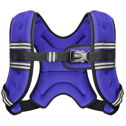 Weighted Vest Reflective Stripe Adjustable Buckle Comfortable Durable 10lb Unisex
