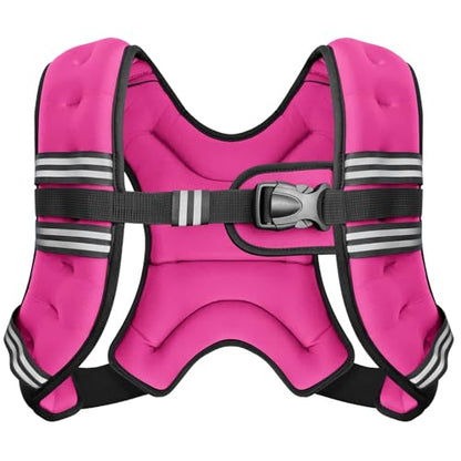 Weighted Vest Reflective Stripe Adjustable Buckle Comfortable Durable 10lb Unisex