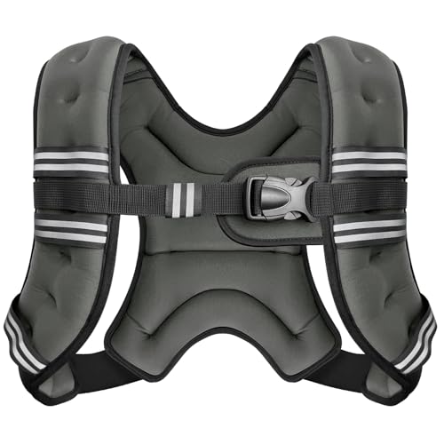 Weighted Vest Reflective Stripe Adjustable Buckle Comfortable Durable 10lb Unisex