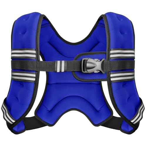 Weighted Vest Reflective Stripe Adjustable Buckle Comfortable Durable 10lb Unisex