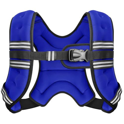 Weighted Vest Reflective Stripe Adjustable Buckle Comfortable Durable 10lb Unisex