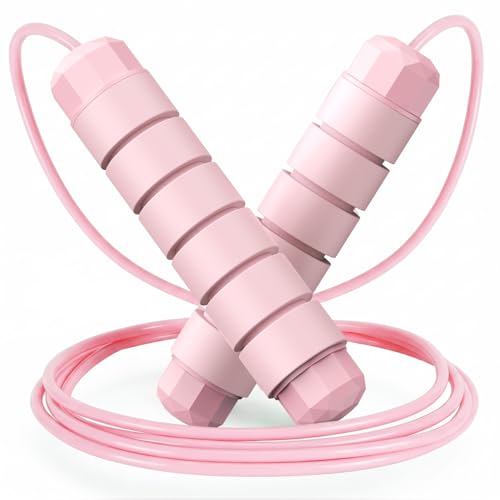 Tangle-Free Rapid Speed Jumping Rope Adjustable Steel with Foam Handles Black