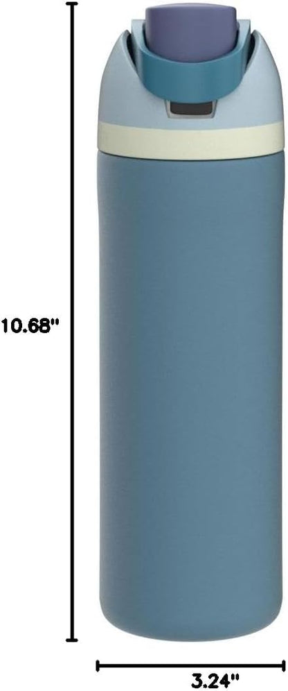 Owala FreeSip Insulated Stainless Steel Water Bottle with Straw 24oz Denim
