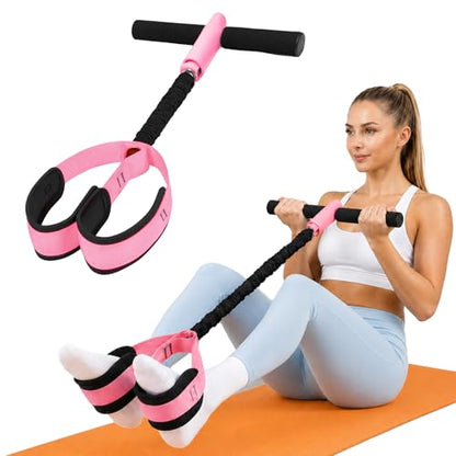 6-Tube Elastic Pedal Resistance Bands Durable Natural Rubber Purple