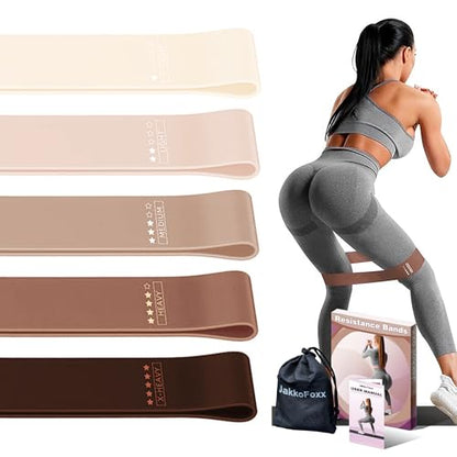 Resistance Loop Exercise Bands Set of 5 Home Fitness 12in Assorted