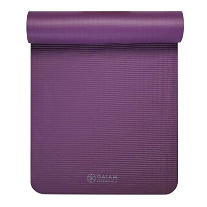Thick Yoga Mat Pilates Exercise 0.4in Workout Mat with Carrying Strap Green