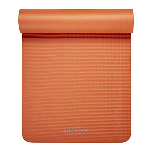 Thick Yoga Mat Pilates Exercise 0.4in Workout Mat with Carrying Strap Green