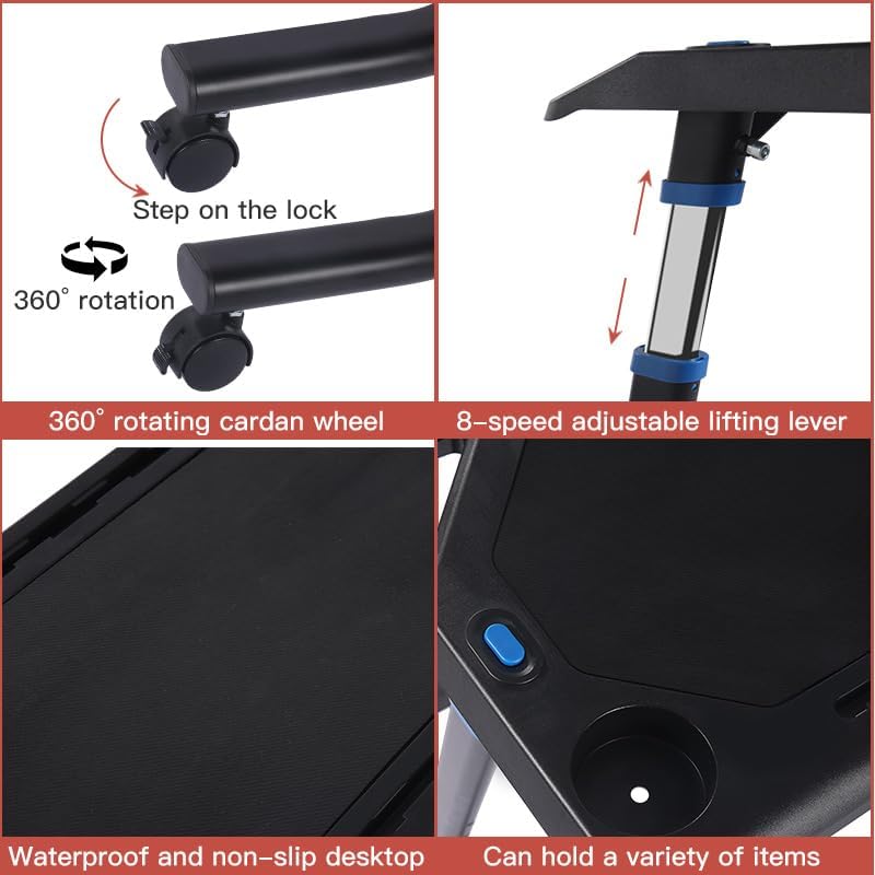 Mobile Foldable Multi-Functional Bike Trainer and Treadmill Desk Black-03 TY-DNJ003