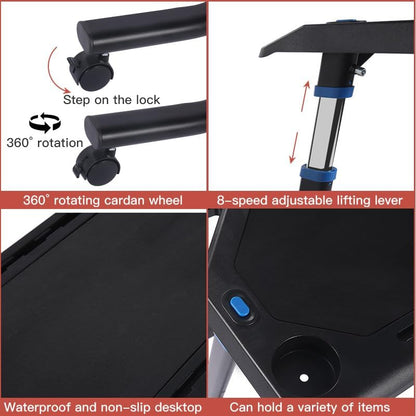 Mobile Foldable Multi-Functional Bike Trainer and Treadmill Desk Black-03 TY-DNJ003
