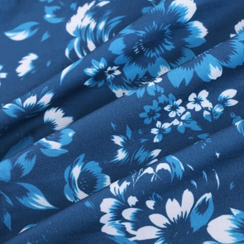 GRACE KARIN Smocked Floral Maxi Dress Boho Sleeveless Beach Sundress