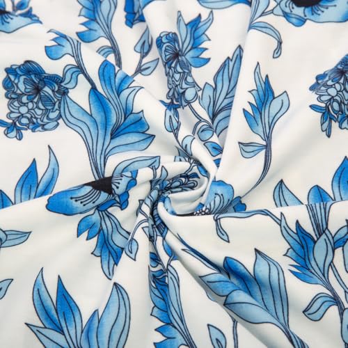 GRACE KARIN Smocked Floral Maxi Dress Boho Sleeveless Beach Sundress
