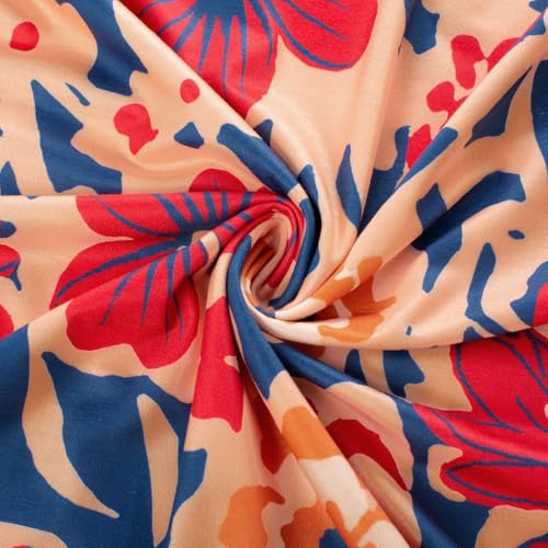 GRACE KARIN Smocked Floral Maxi Dress Boho Sleeveless Beach Sundress
