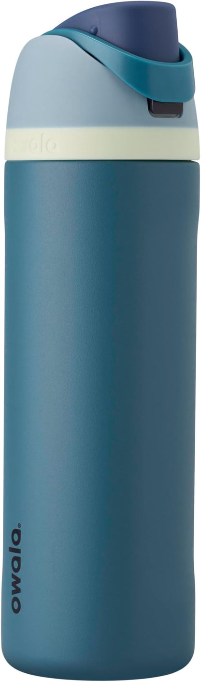 Owala FreeSip Insulated Stainless Steel Water Bottle with Straw 24oz Denim