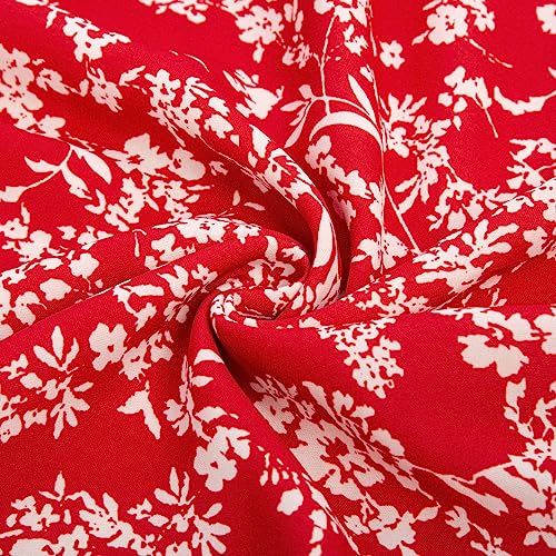 GRACE KARIN Women's Floral Boho Maxi Dress Square Neck Sleeveless
