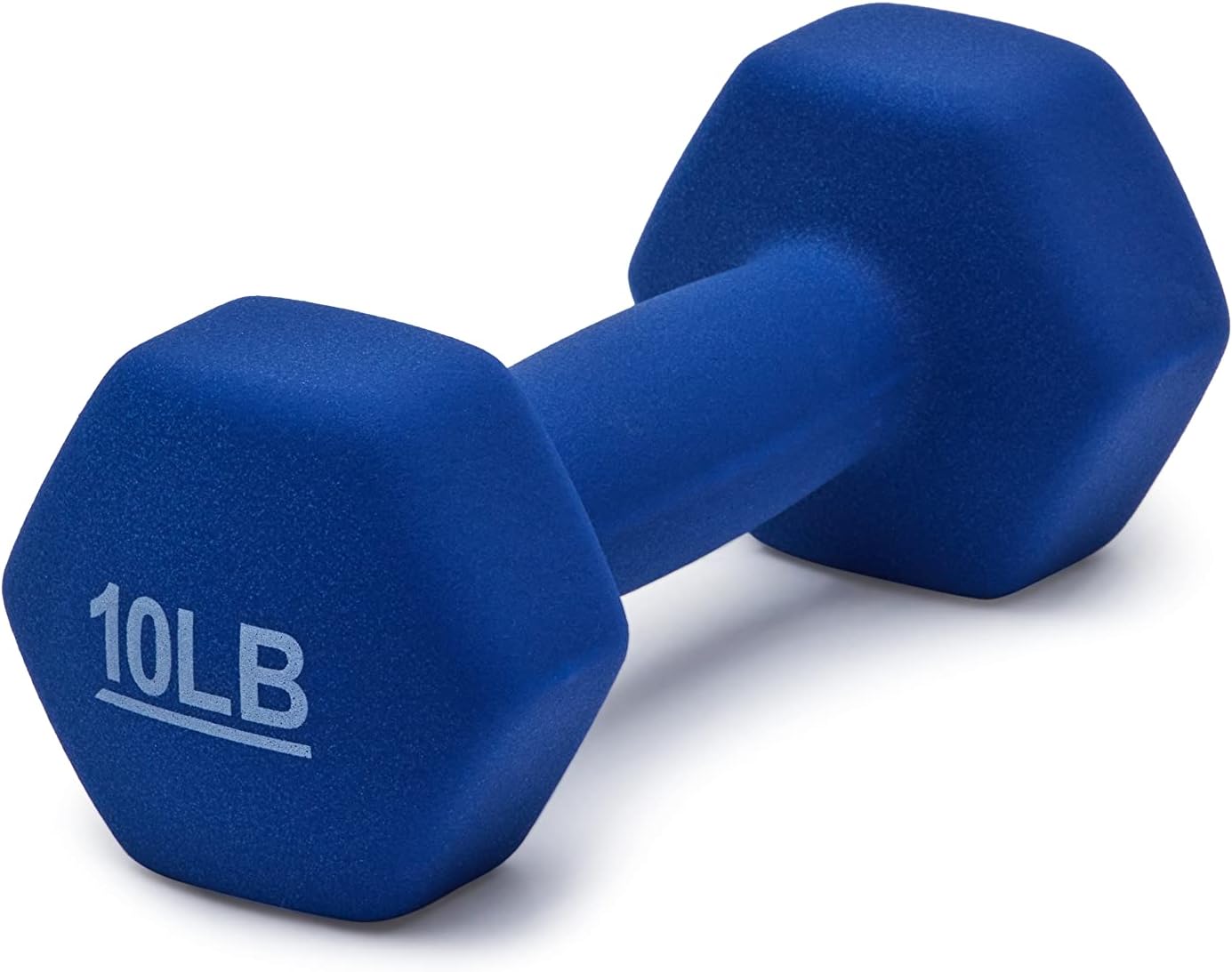 Neoprene Dumbbell Hand Weights for Exercise and Muscle Toning 10lb Pair Navy Blue