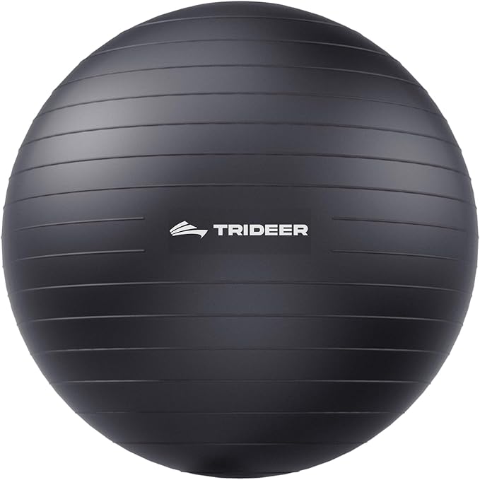 Yoga Ball Exercise Stability Ball for Pregnancy and Core Training Black