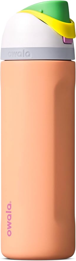 Owala FreeSip Insulated Stainless Steel Water Bottle with Straw 24oz Peachy Keen