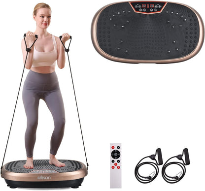 FitMaxx 3D XL Vibration Plate Exercise Machine Whole Body Workout Brown