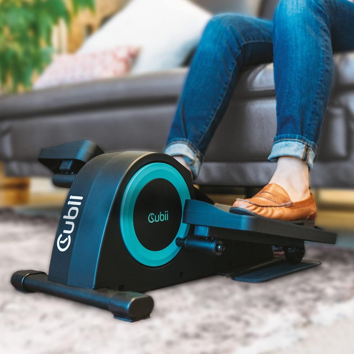 Under Desk Elliptical Machine Seated Pedal Exerciser 8 Resistance Levels Aqua