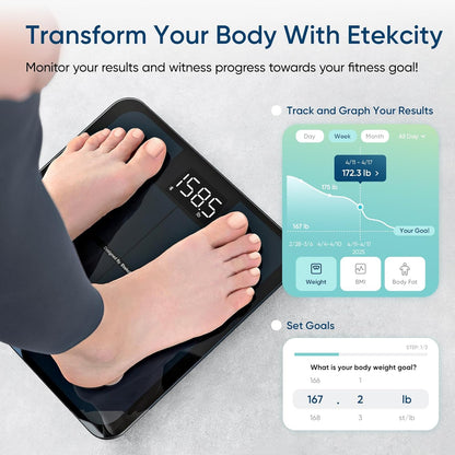 Smart Scale for Body Weight Digital Bathroom Weighing Machine with BMI