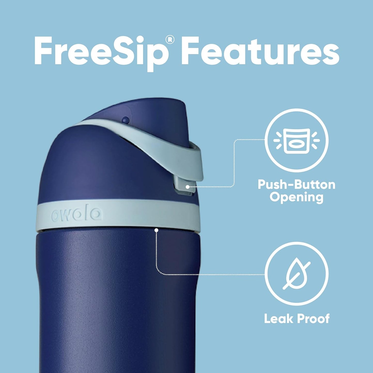 Owala FreeSip Insulated Stainless Steel Water Bottle with Straw 24 Oz Ravenclaw