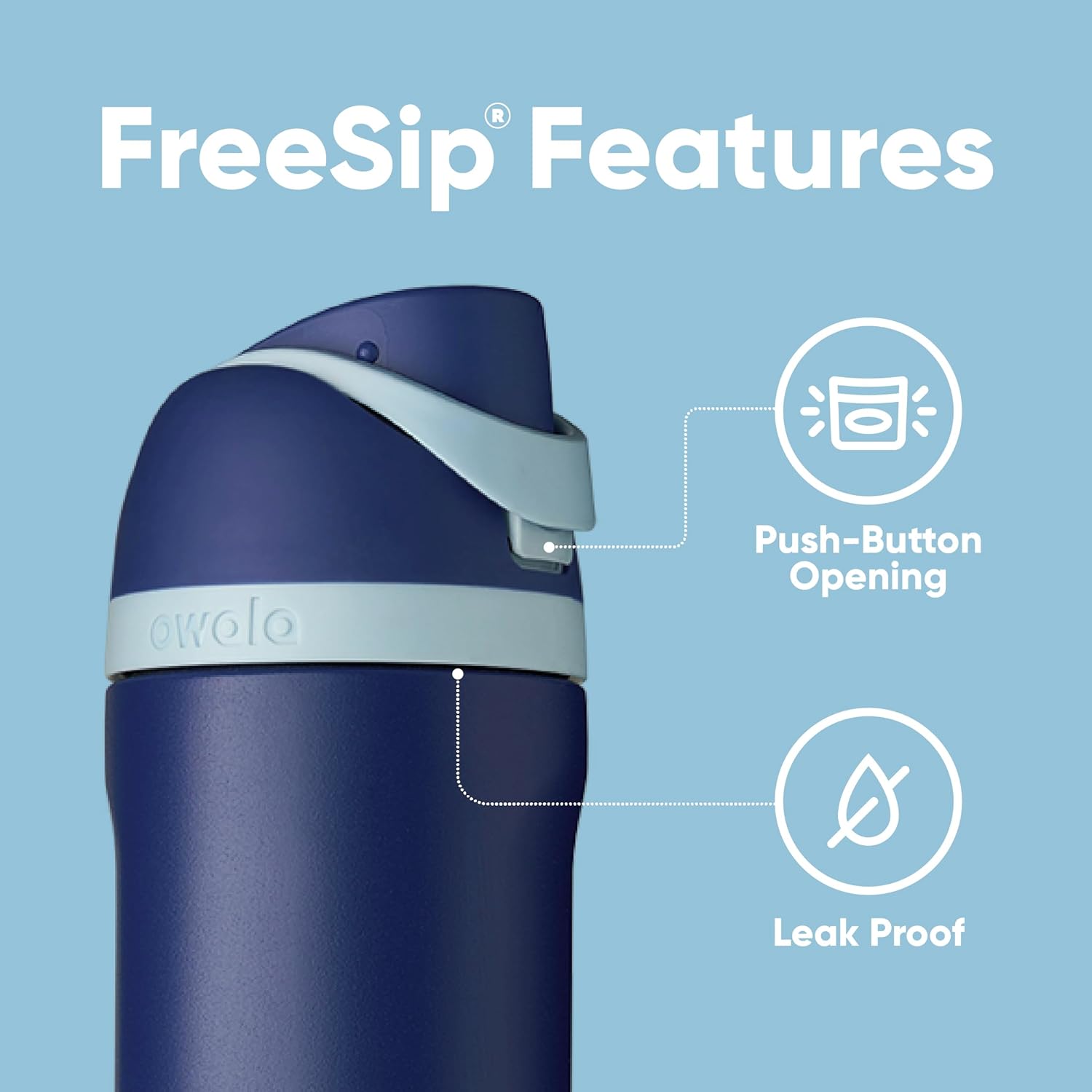 Owala FreeSip Insulated Stainless Steel Water Bottle with Straw 24 Oz Ravenclaw