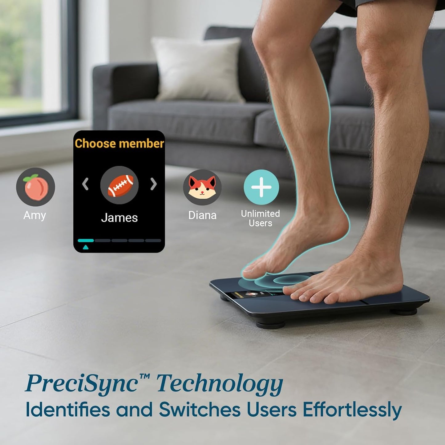 Smart Scale for Body Weight Fat Digital Weighing Machine with TFT Display