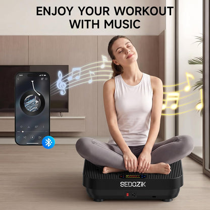 Vibration Plate Exercise Machine 450 lbs Capacity Full Body Workout Platform Black
