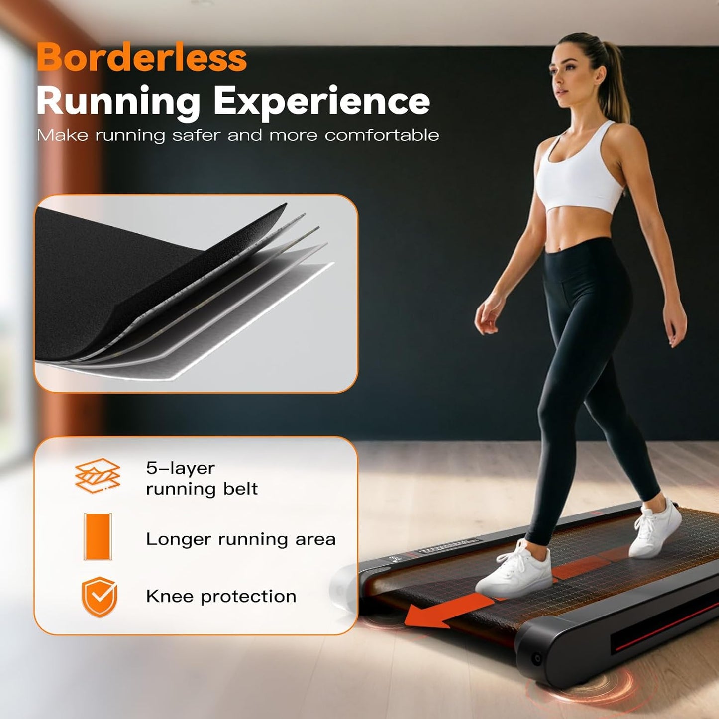 3-in-1 Walking Pad with Vibration Plate 400W Portable Under Desk Treadmill