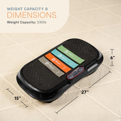 Waver Vibration Plate Exercise Machine High-Intensity Full-Body Workout Platform Black