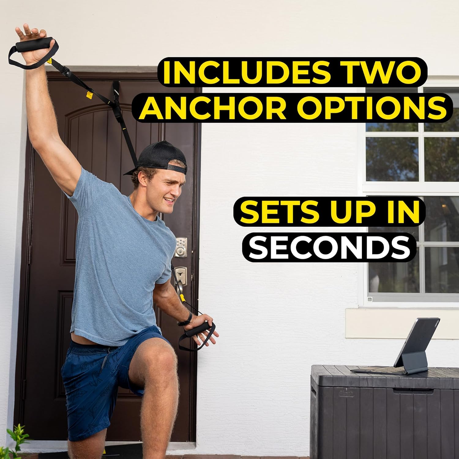 GO Suspension Trainer Portable Home Gym System Grey