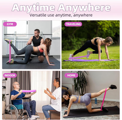 Resistance Loop Exercise Bands Set of 5 Home Fitness 12in Assorted