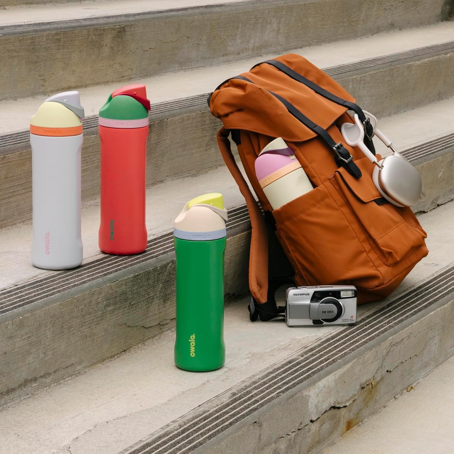 Owala FreeSip Insulated Stainless Steel Water Bottle with Straw 24oz Denim