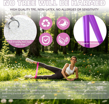 Resistance Loop Exercise Bands Set of 5 Home Fitness 12in Assorted