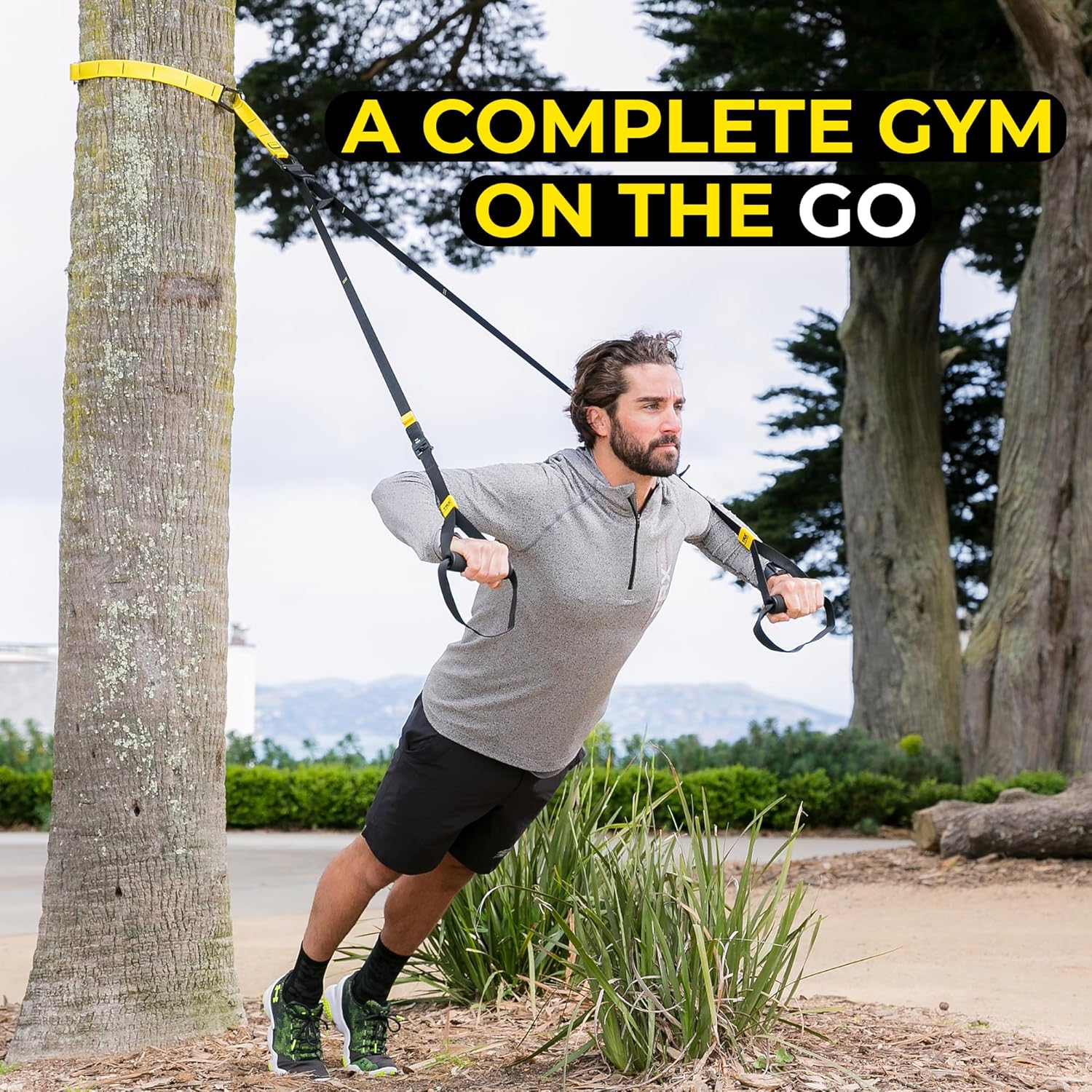 GO Suspension Trainer Portable Home Gym System Grey