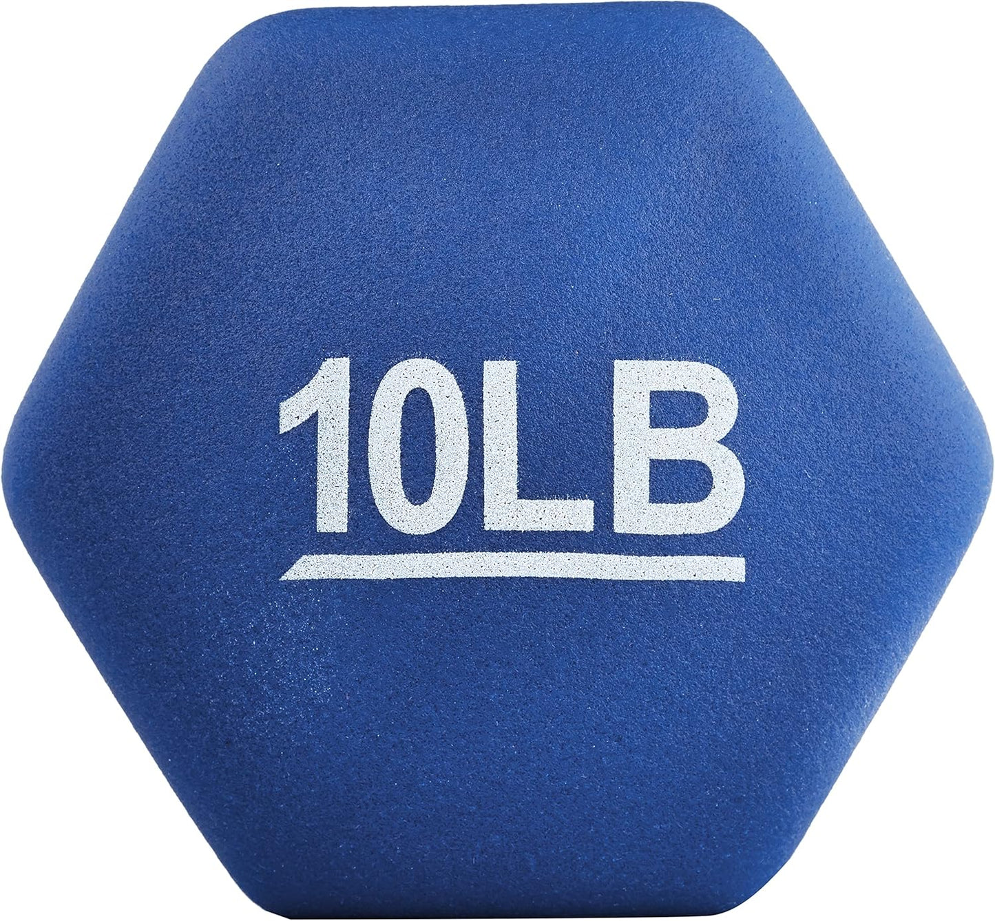 Neoprene Dumbbell Hand Weights for Exercise and Muscle Toning 10lb Pair Navy Blue
